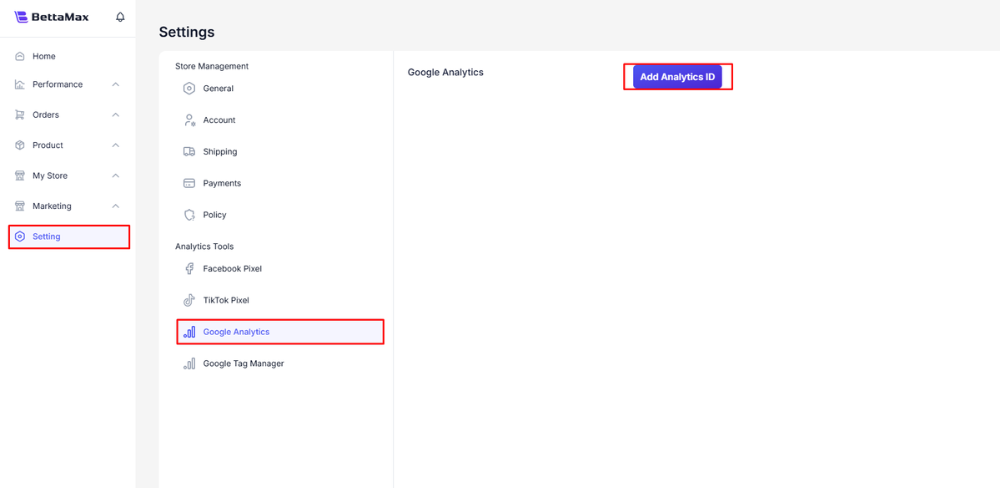 Navigate to the Settings section