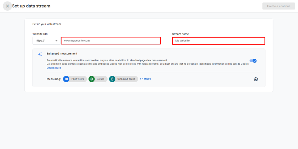 Sellers provide store info for Google Analytics to track user behavior