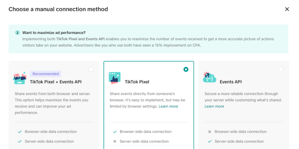 Name your TikTok Pixel to align with your conversion goals
