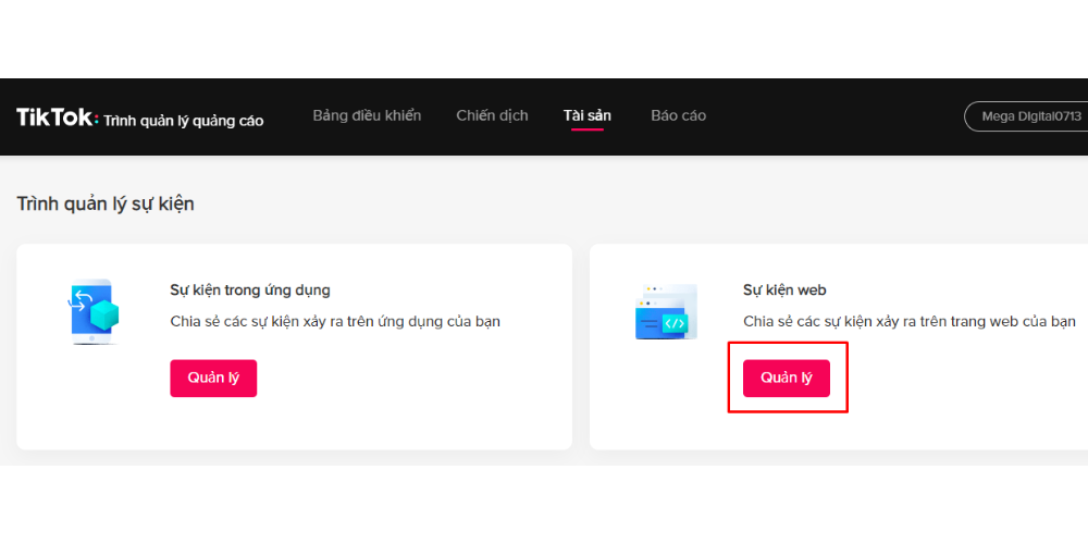 Quản lý sự kiện web