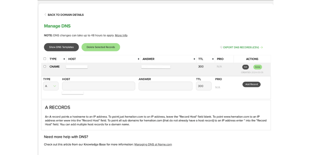 Connect your domain to the server