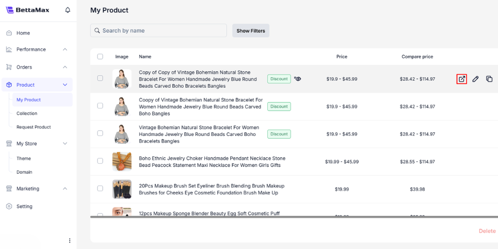 Verify the product link you’ve created