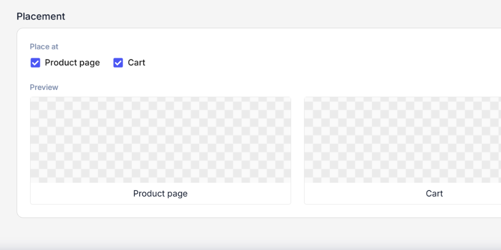 Pick where to show upsell offers