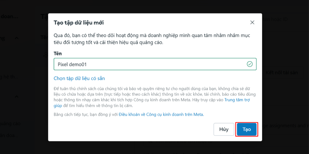 Bạn nên đặt tên Pixel sao cho dễ nhớ và dễ phân biệt