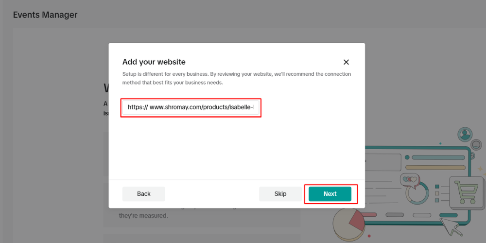 Gắn url trang sản phẩm vào tài khoản quảng cáo