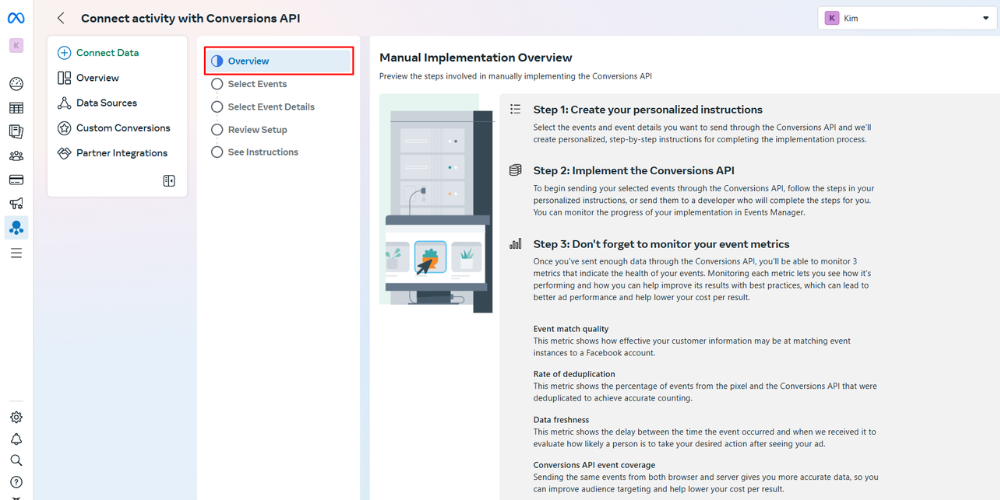 Overview of the Steps to Connect Events via Conversion API