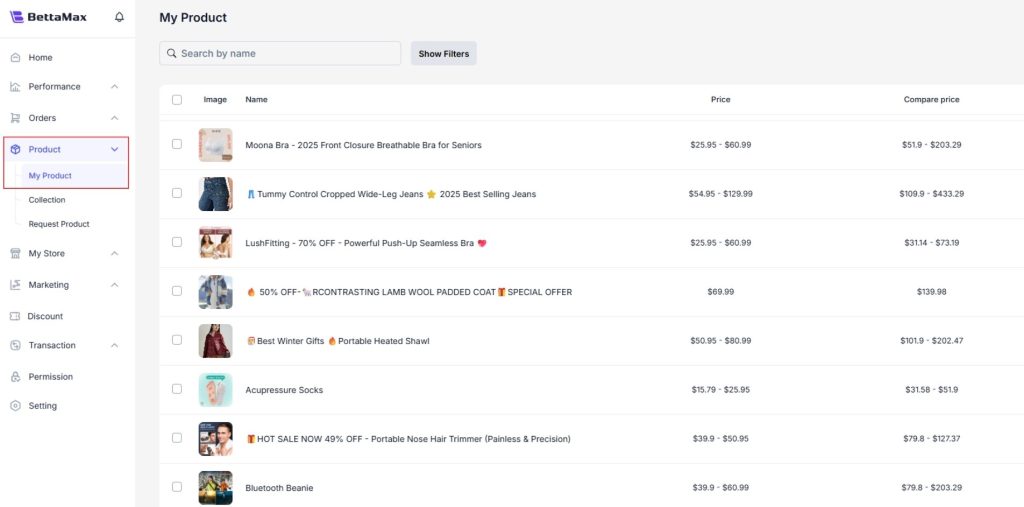 Go back to My Products