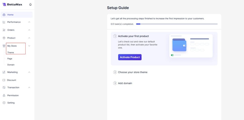 Choose the theme you want to apply the new template to