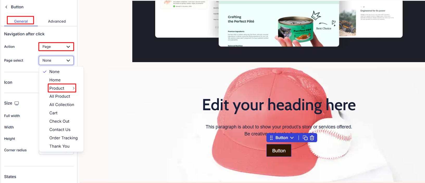 Điều hướng - Navigation after click