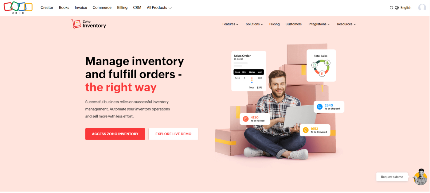 Zoho-Inventory-homepage