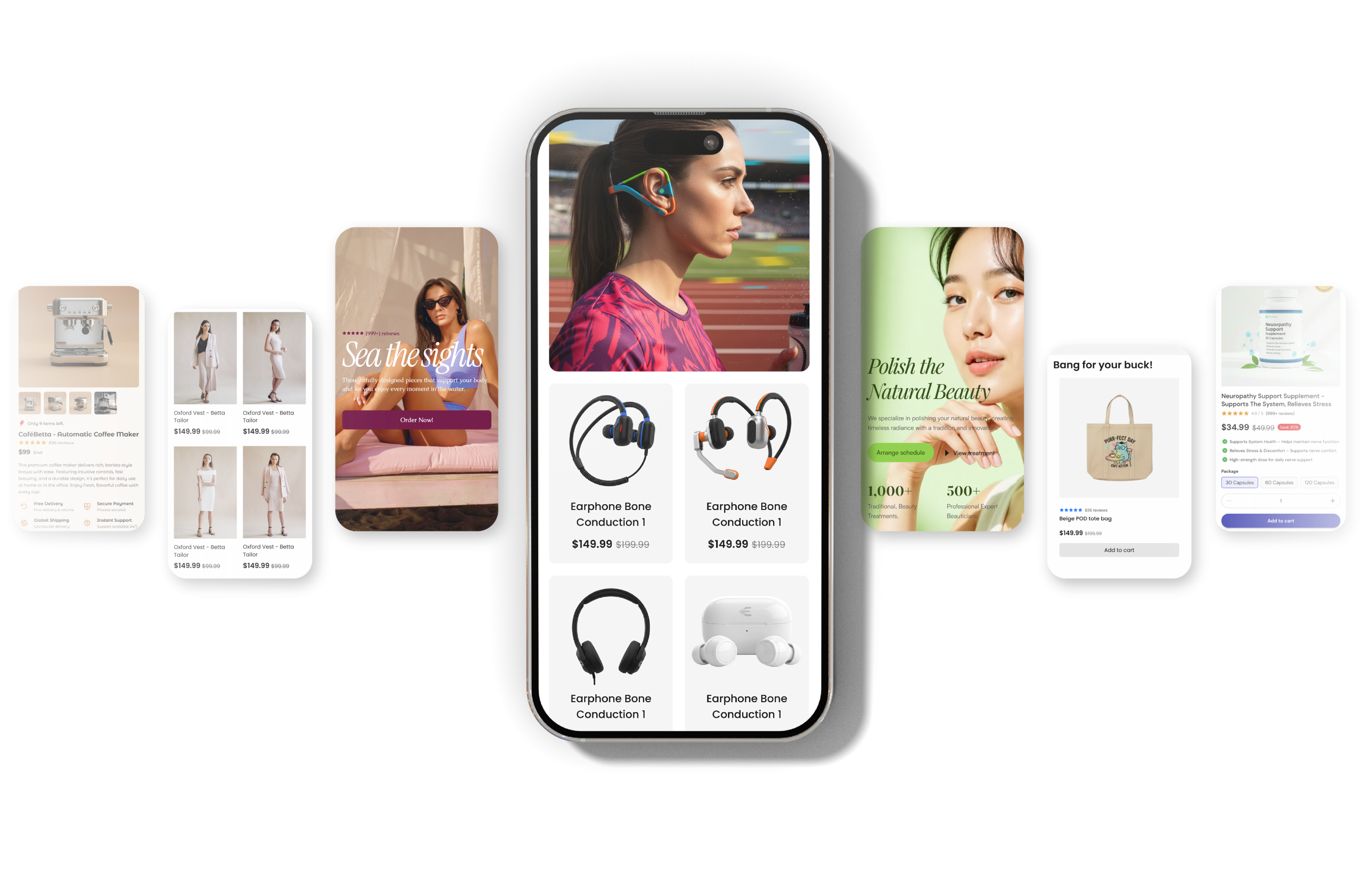 BettaMax storefront builder and theme previews