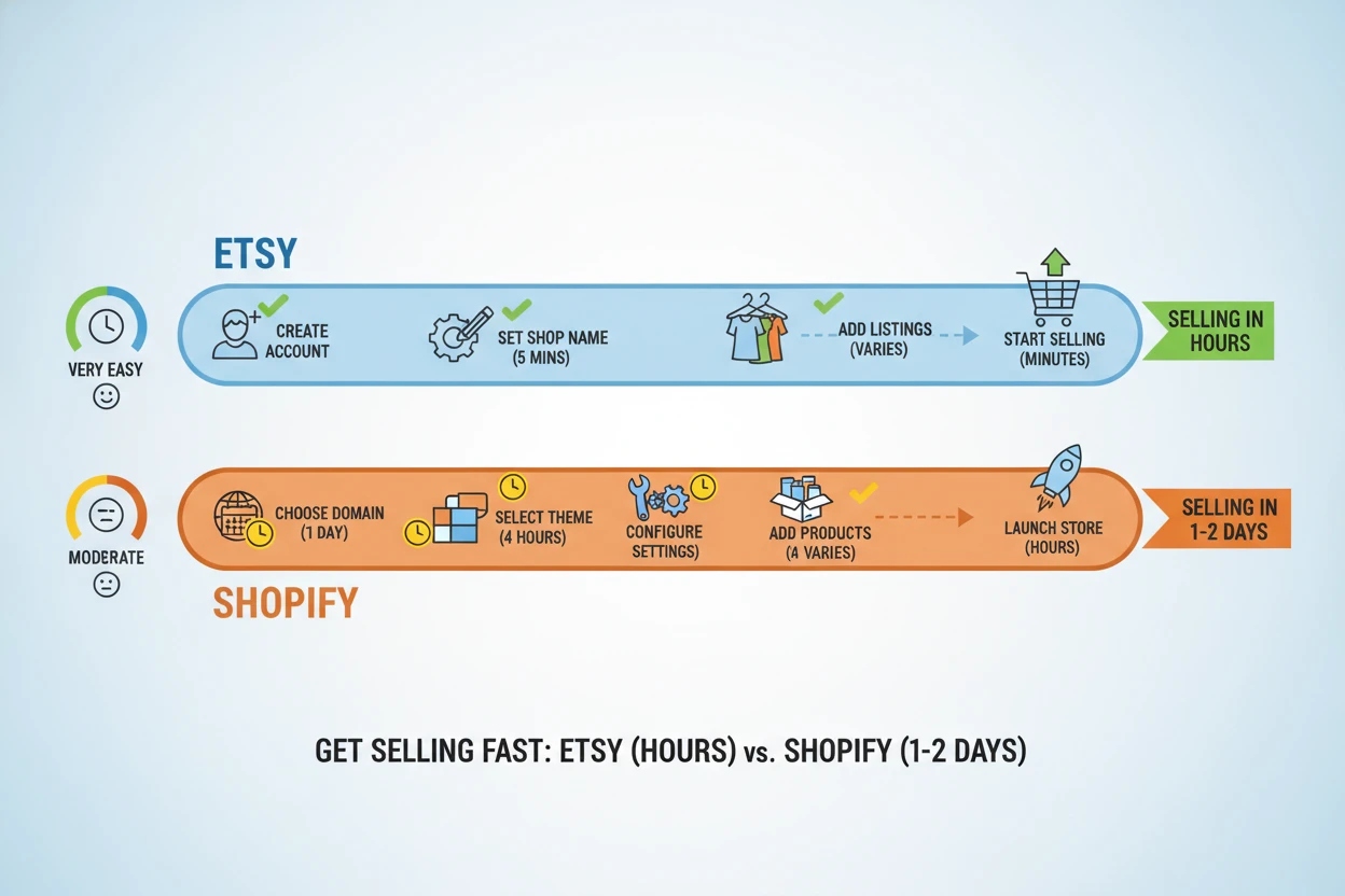 comparison showing setup speed and difficulty