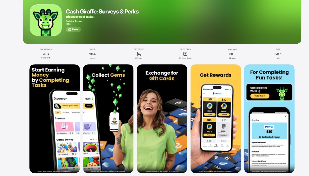 cash-giraffe-surveys-perks