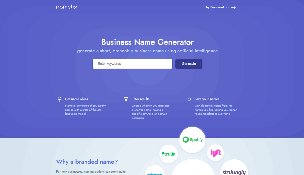 namelix-homepage